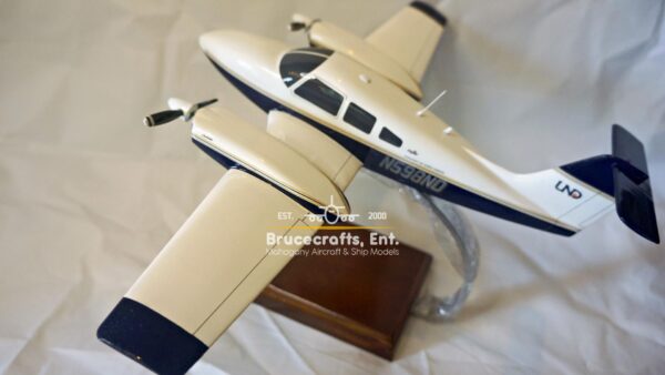 Model of Piper PA-44 Seminole with detailed craftsmanship.